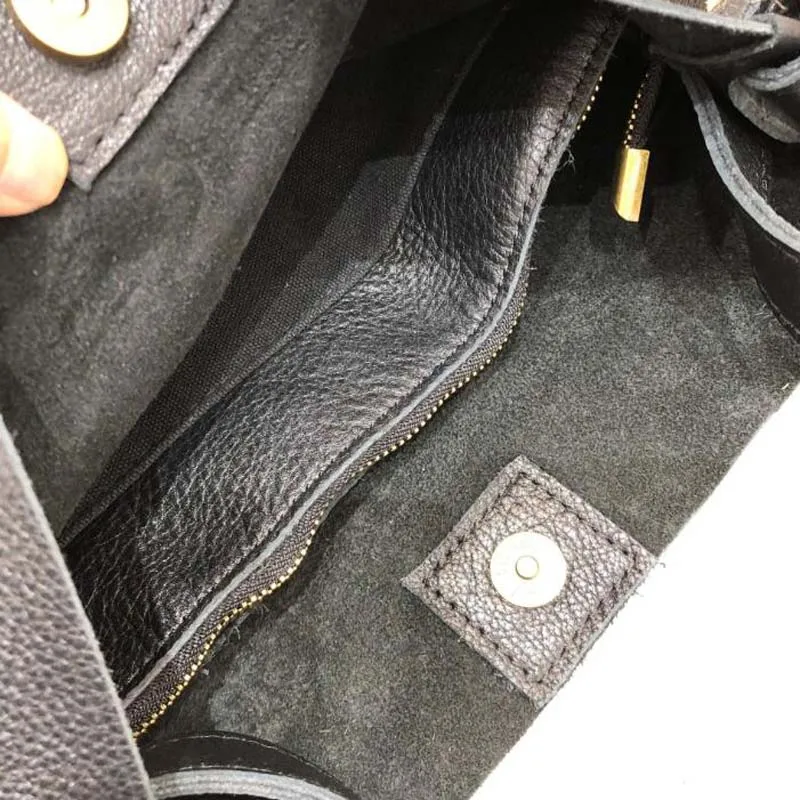 Сумка-мешок женская из натуральной кожи с двумя ремешками | Багаж и сумки