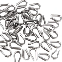 50 pack m4 stainless steel thimble for 18 inch 532 inch diameter wire rope cable thimbles rigging