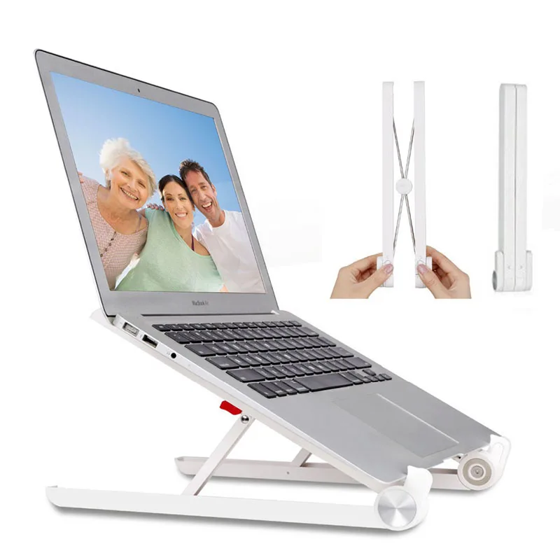 Vmonv Portable Folding Laptop Stand Holder for Macbook Adjustable Angle Cooling Stand for 11-15.6 Inch Lenovo Dell Acer Notebook