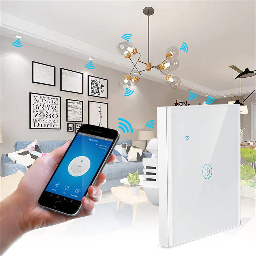 Умный настенный светильник Tuya Wi Fi одинарный без проводов|Выключатели| |