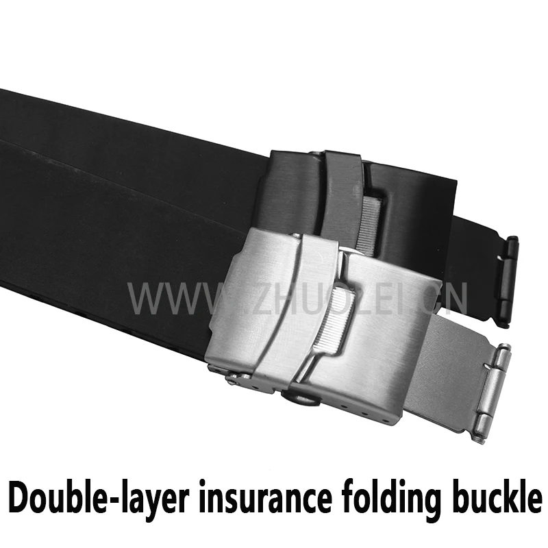 Black silicon bands Suitable for Oris watchband lug diving series waterproof and sweatproof silicone bracelet 24*11mm strap