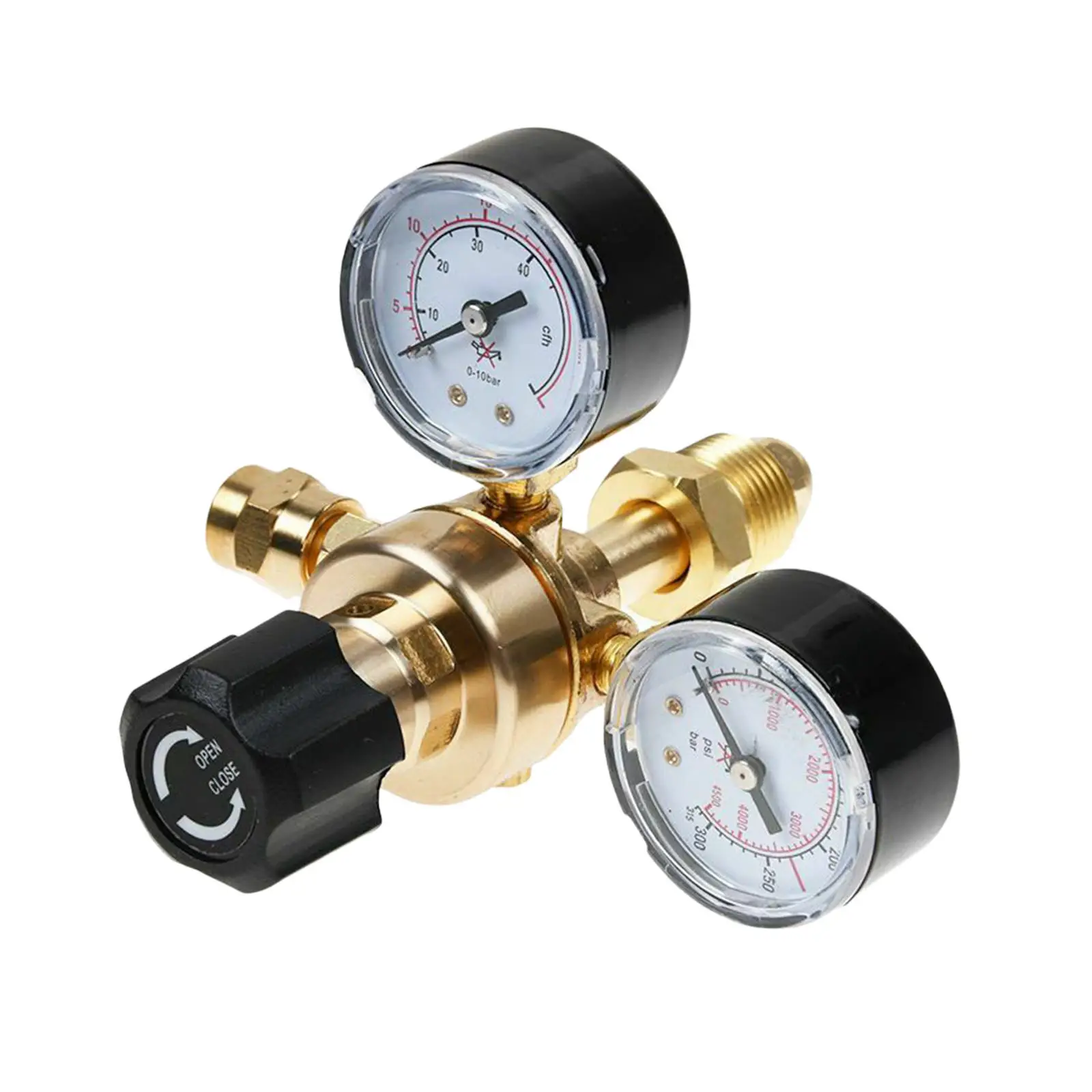 New Flow Meter Pressure Regulator Argon CO2 Reducer Reducing Valve Welding Gas Black |