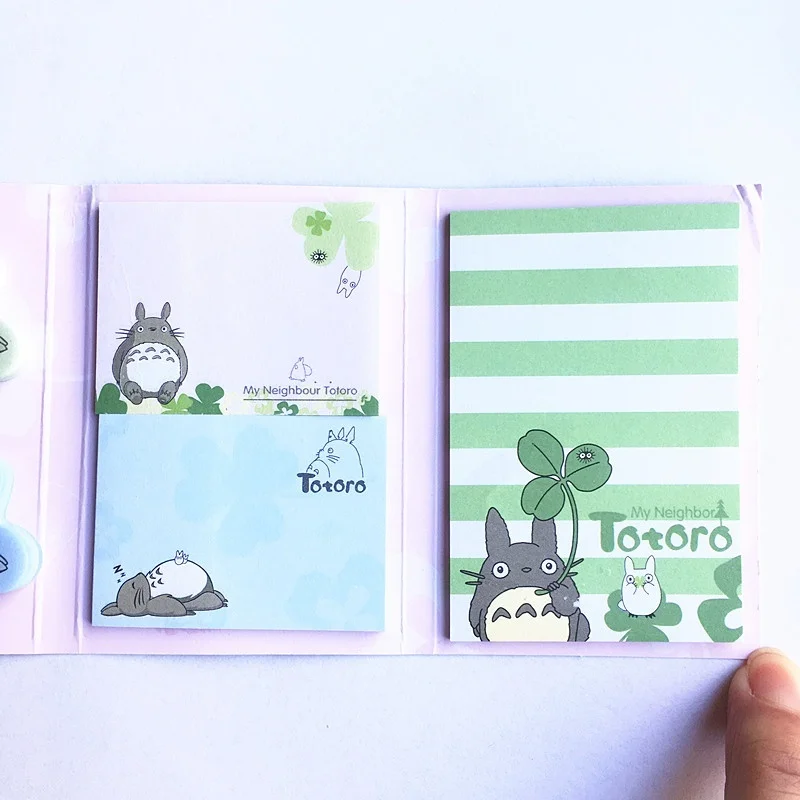 Kawaii Totoro 6 складывающихся записей записные книжки канцелярские принадлежности