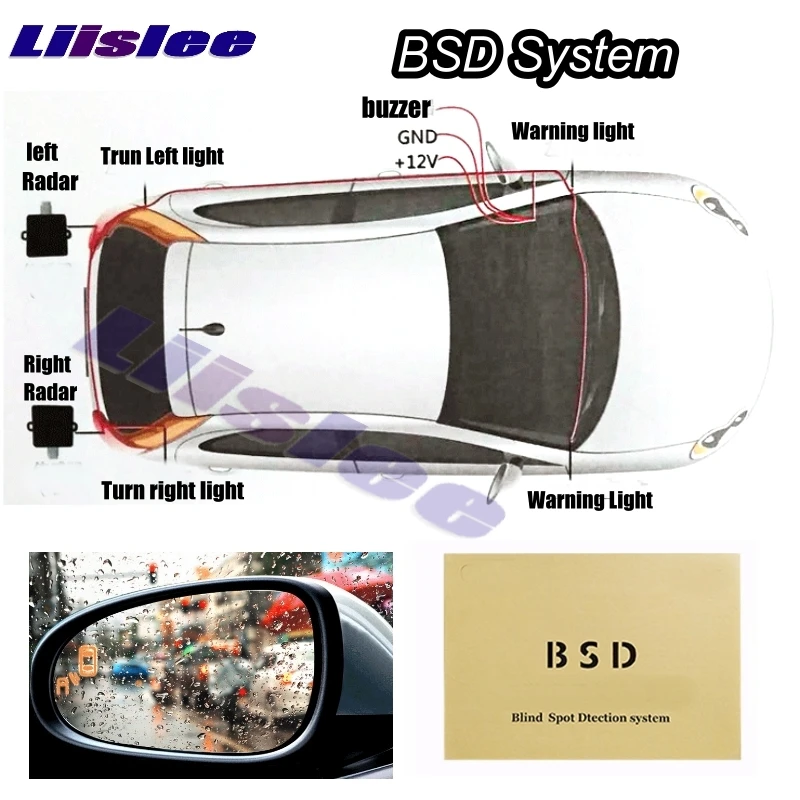 Автомобильное Зеркало BSD BSA BSM для обнаружения слепых зон предупреждение о