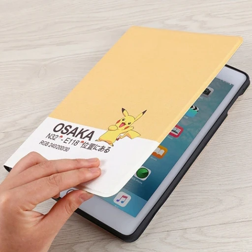 Мягкий чехол из искусственной кожи с откидной крышкой в мультяшном стиле для iPad 2