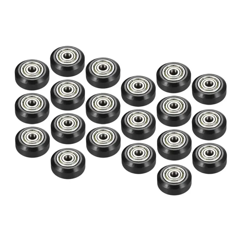

20Pcs Passive Round Pulley Plastic Round Bearing Gear POM With Bearing