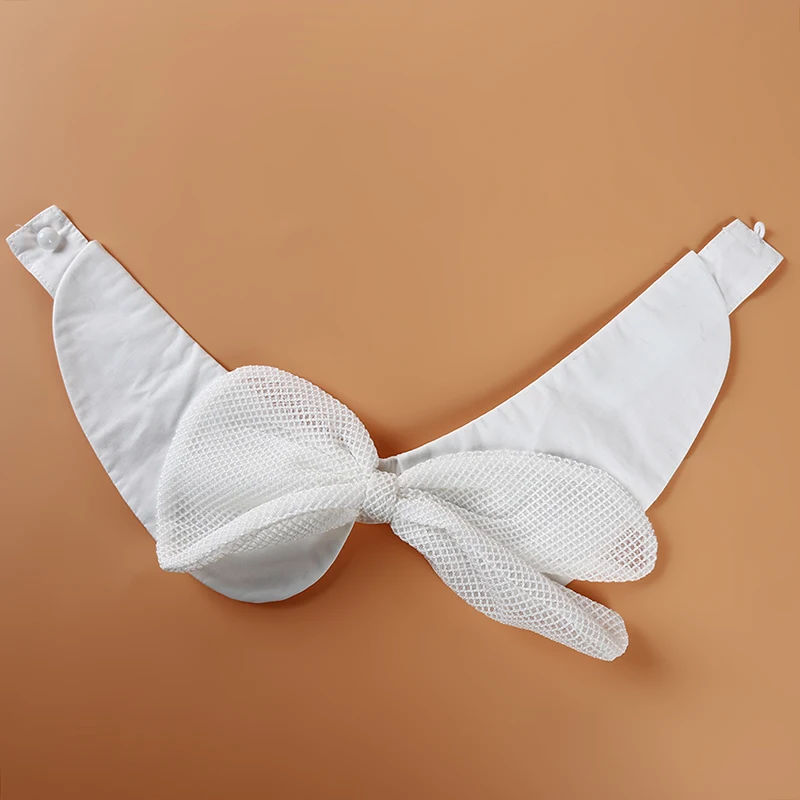 

White Cotton Big Collar Flower Korean Women's Hollow Lace Detachable Lapel Shirt Fake Collar Women Clothes Accessories