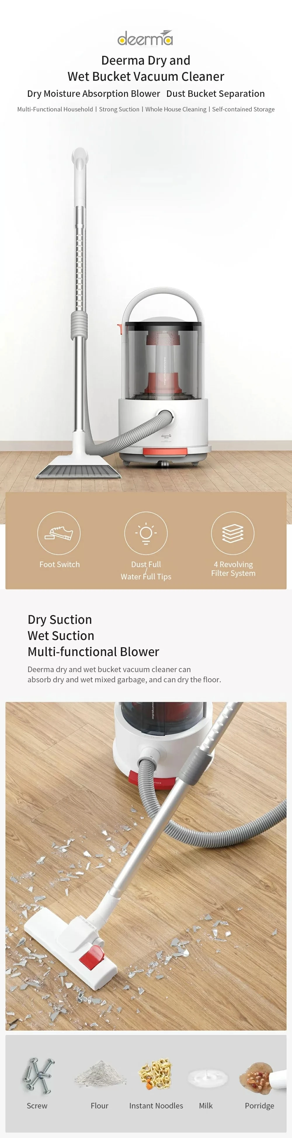 Xiaomi Deerma TJ200 сухой и влажный Многофункциональный пылесос бытовой мощный вакуумный Пылесос портативный для домашнего офиса