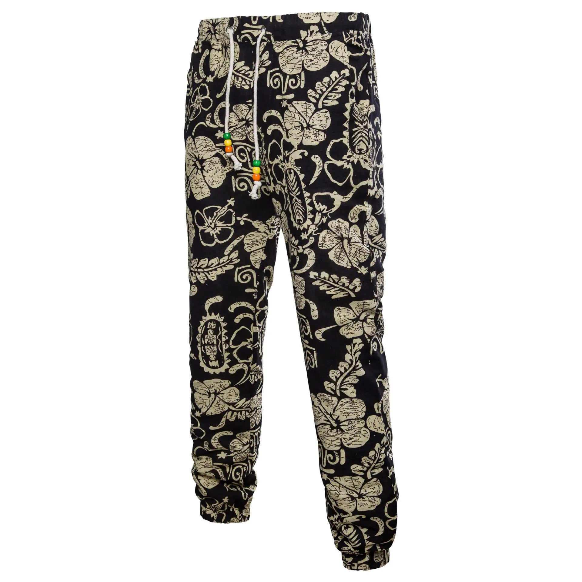 Брюки-султанки мужские с принтом хлопковые Джоггеры в ретро стиле Мешковатые