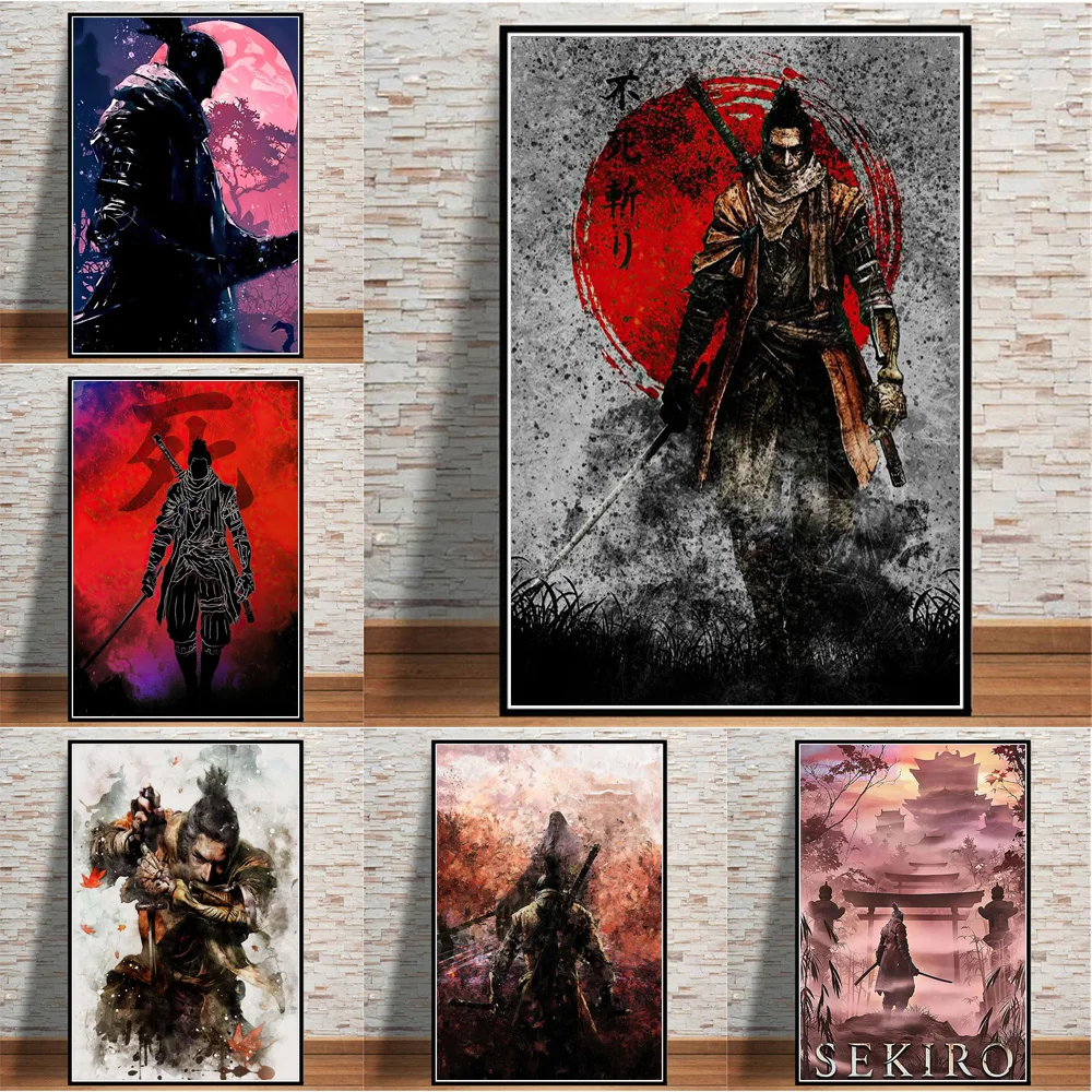 Современная популярная игра Sekiro художественный плакат и принты самурайский