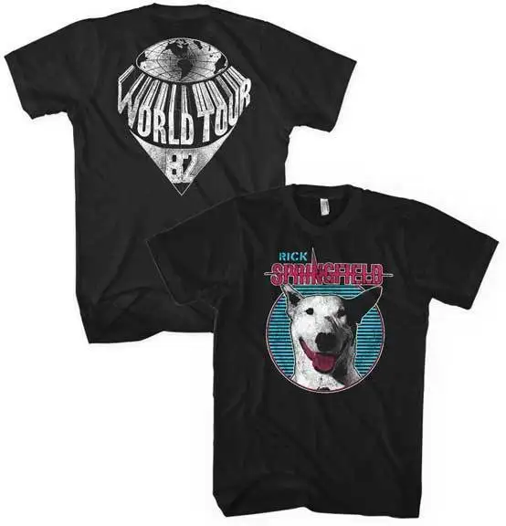 Рик Спрингфилд-собака круг-футболка S-2XL Новый Официальный Live Nation Merch | Мужская