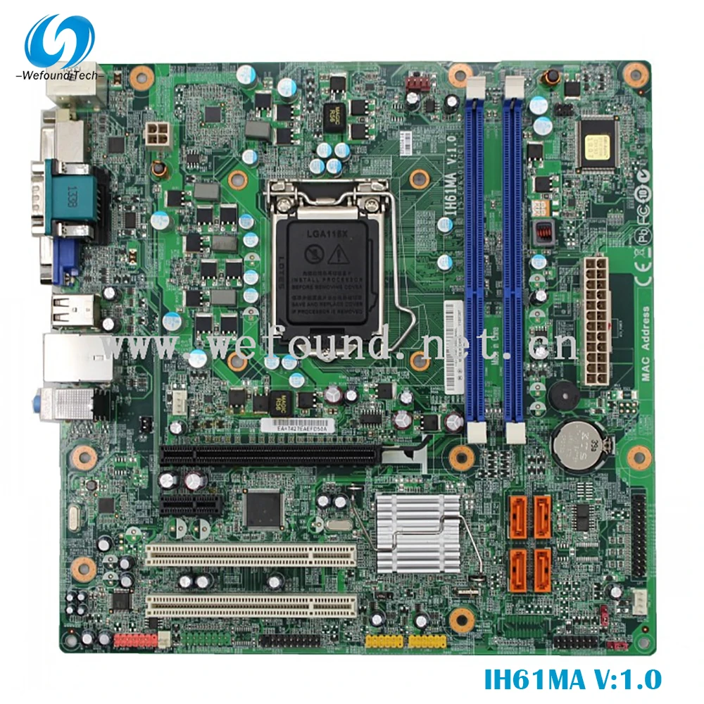 

Материнская плата для рабочего стола Lenovo IH61MA V: 100% M4360, системная плата полностью протестирована