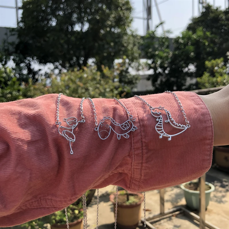 Индивидуальное рождественское ожерелье из нержавеющей стали для детского