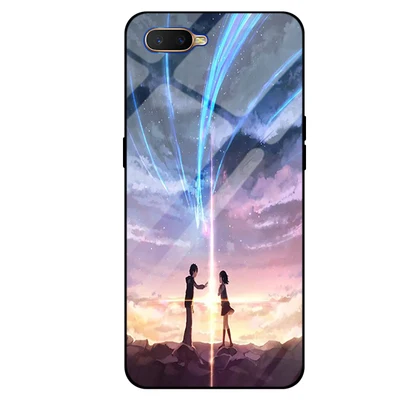 Для OPPO RX17 Neo case 6," Звездное небо закаленное стекло+ края из ТПУ тонкий жесткий чехол для OPPO RX17Neo бампер RX 17 Neo чехлы - Цвет: A3