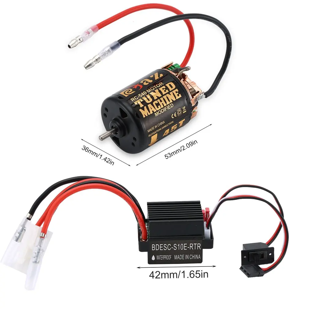 RC 540 35T 45T 55T матовый двигатель с 320 скоростным контроллером водонепроницаемый ESC