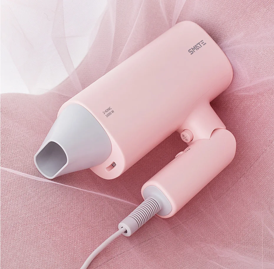 Xiaomi SMATE, складной фен с ручкой, бытовые парикмахерские инструменты, фен для горячей и холодной воды, 220 В, 1600 Вт, отрицательный ион для дома и путешествий