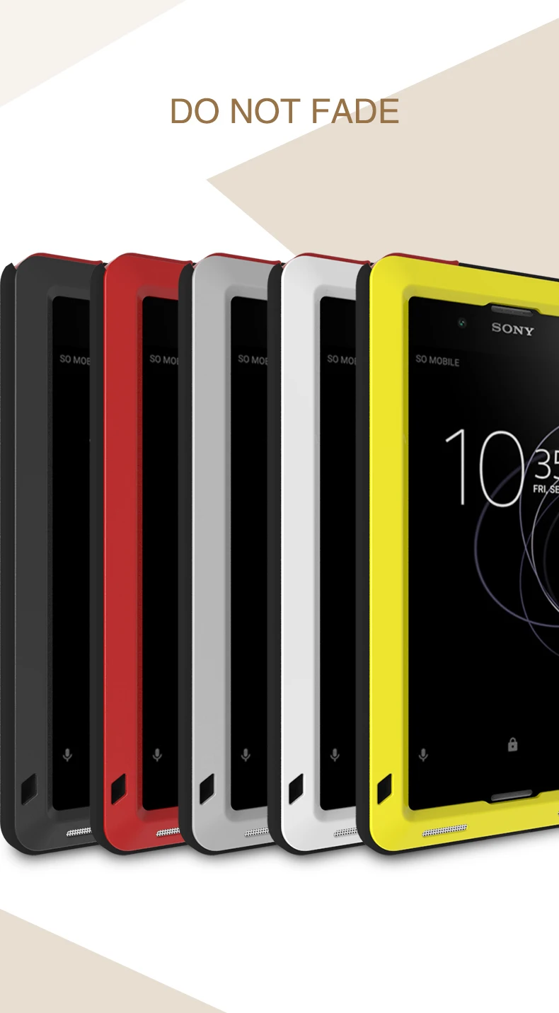 Армированный металлический чехол для Sony Xperia XA1 Plus сверхпрочный защитный