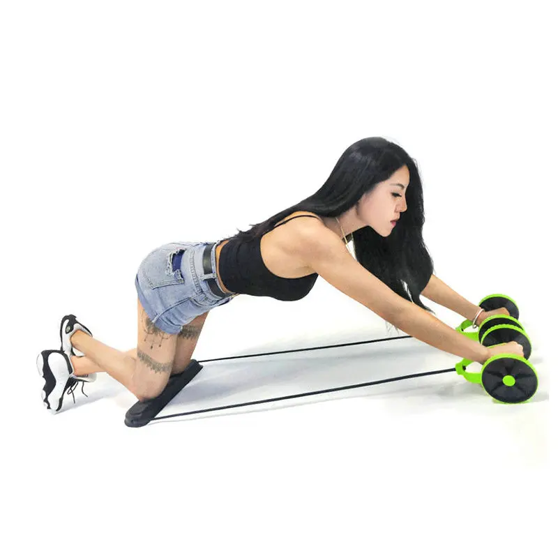 

Multi Function Double Wheel Healthy Belly Wheel Automatic Rebound Tension Rope Healthy Belly Wheel Fitness Equipment