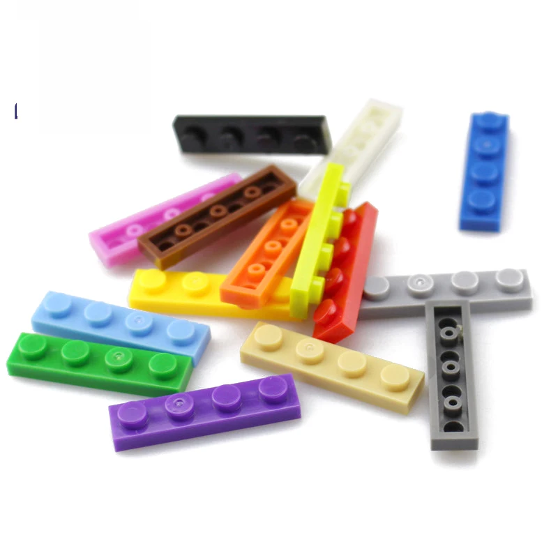 

10PSC Bricks Plate 3710 1x4 Compatible Assembles Particles For Building Blocks Parts DIY enlighten bricks Educational Toys
