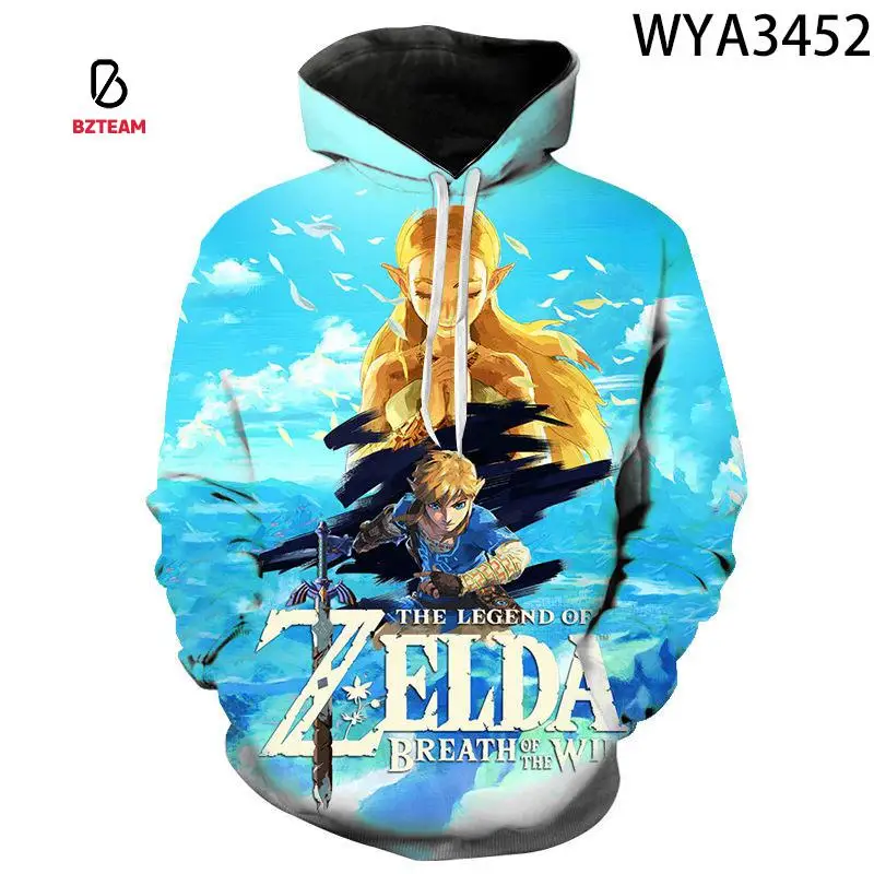 

BZTEAM Zelda 3D Printing Hoodie Men's Women's Children's Cool Sweatshirt Fashion Casual Long Sleeve Pullover Boys Girls Children