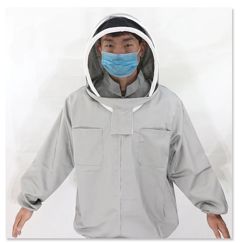 bee suit Костюм для пчеловодства, куртка, комплект с вуалью, анти-пчелиная одежда, новая ткань, одежда пчеловода, защитные перчатки для пчеловодства - Цвет: bee suit