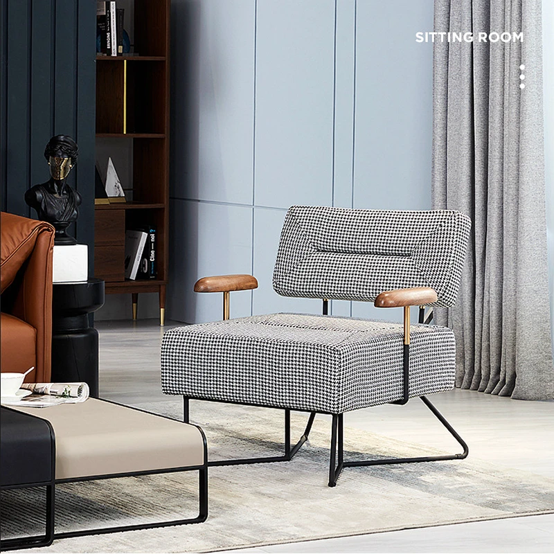 Скандинавский одноместный диван роскошный Легкий стул из ореха с ласточкой для