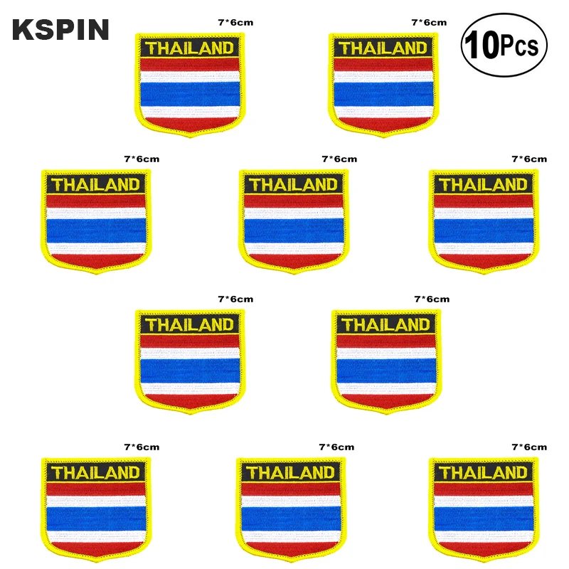Таиланд флаг вышивка патчи железа на пиле для переноса Швейные Аппликации одежды