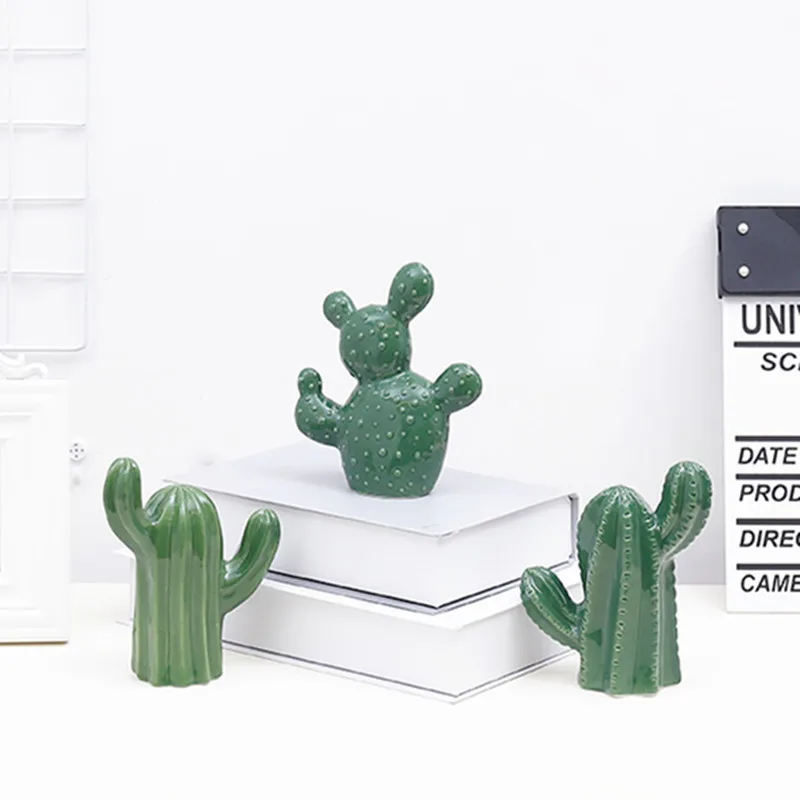 Скандинавские керамические кактусы милые Имитационные украшения кактуса