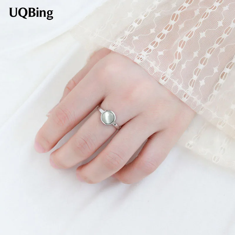 

Fashion Round Gradient Opal Finger Rings for Women Jewelry Gifts