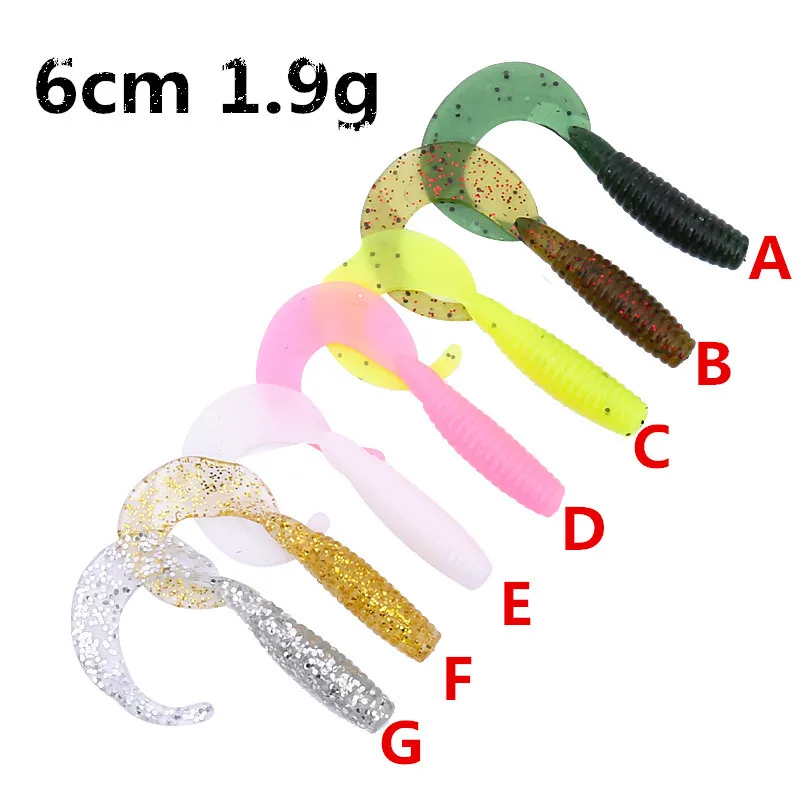 12 шт./лот 60 мм 1 9 г мягкая резиновая наживка рыболовная приманка джиг-воблер