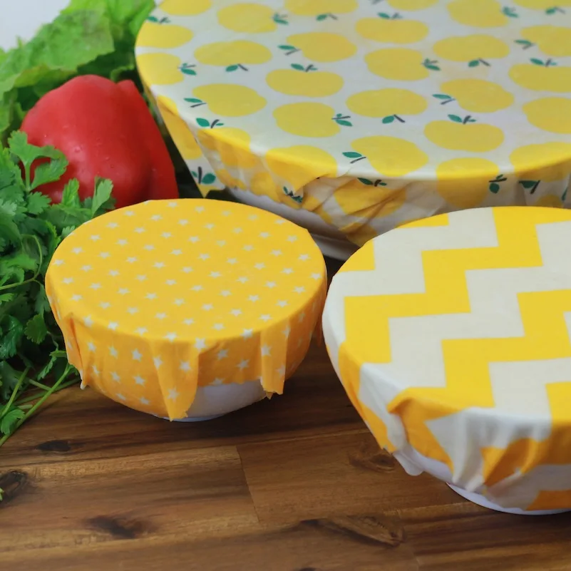 

2021 3Pack Beeswax Wrap Eco Friendly Kitchen Wrap Replacement Organic Natural Bees Wax Reusable Mixed Pattern Beeswax Food Wraps
