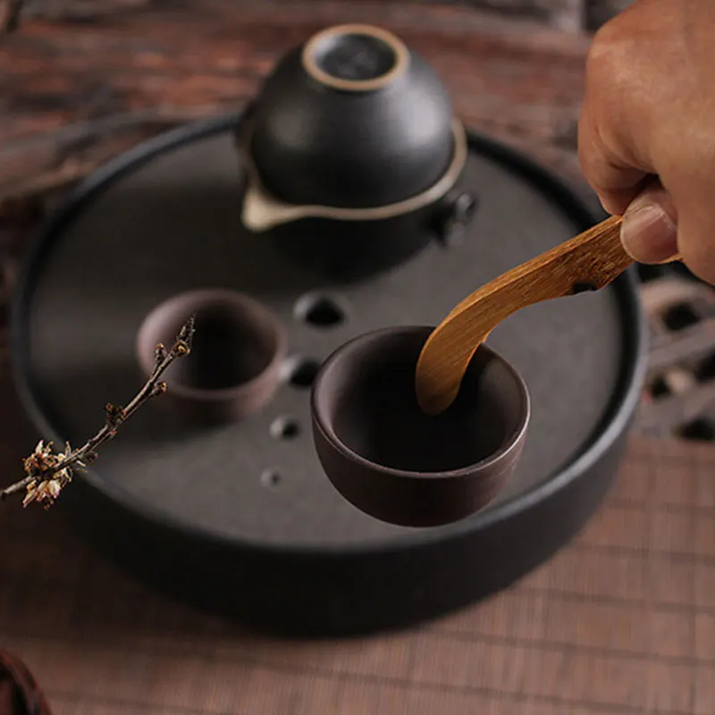 

Practical Durable Bamboo Tea Art Utensils Creative Unique Wooden Tea Set Accessories Fashion Curved Straight Housewares