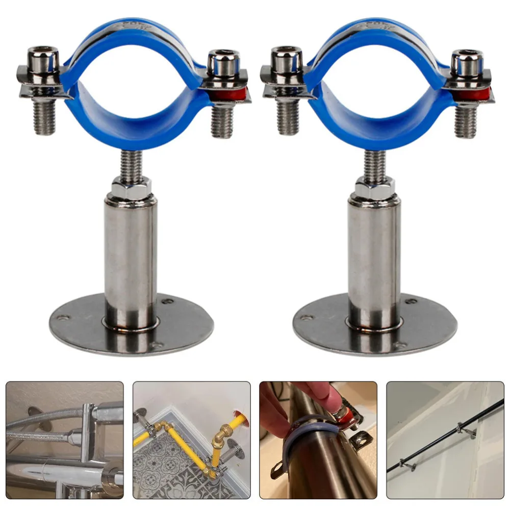 

1pc Adjustable Stainless Steel Hose Clamps Water Pipe Clips Tube Bracket Clamp