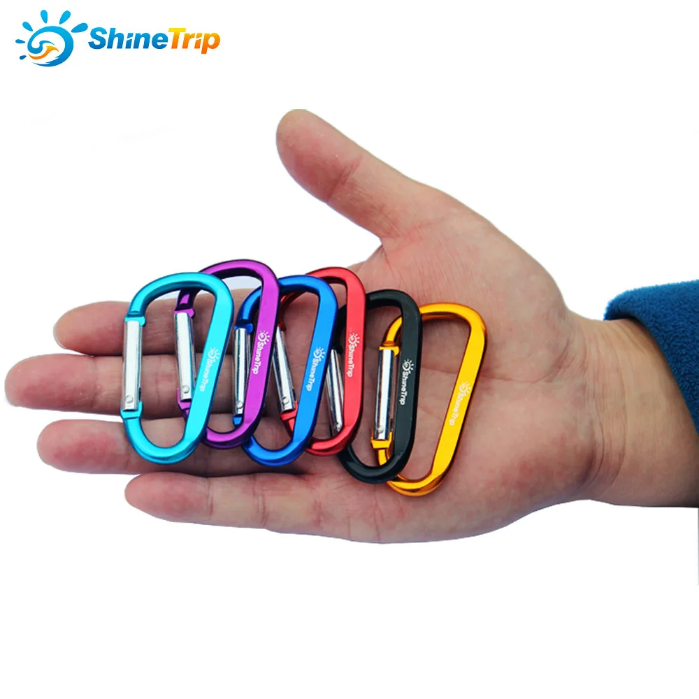 Новинка 10 шт. ShineTrip алюминиевый сплав d-образная Пряжка карабин для выживания