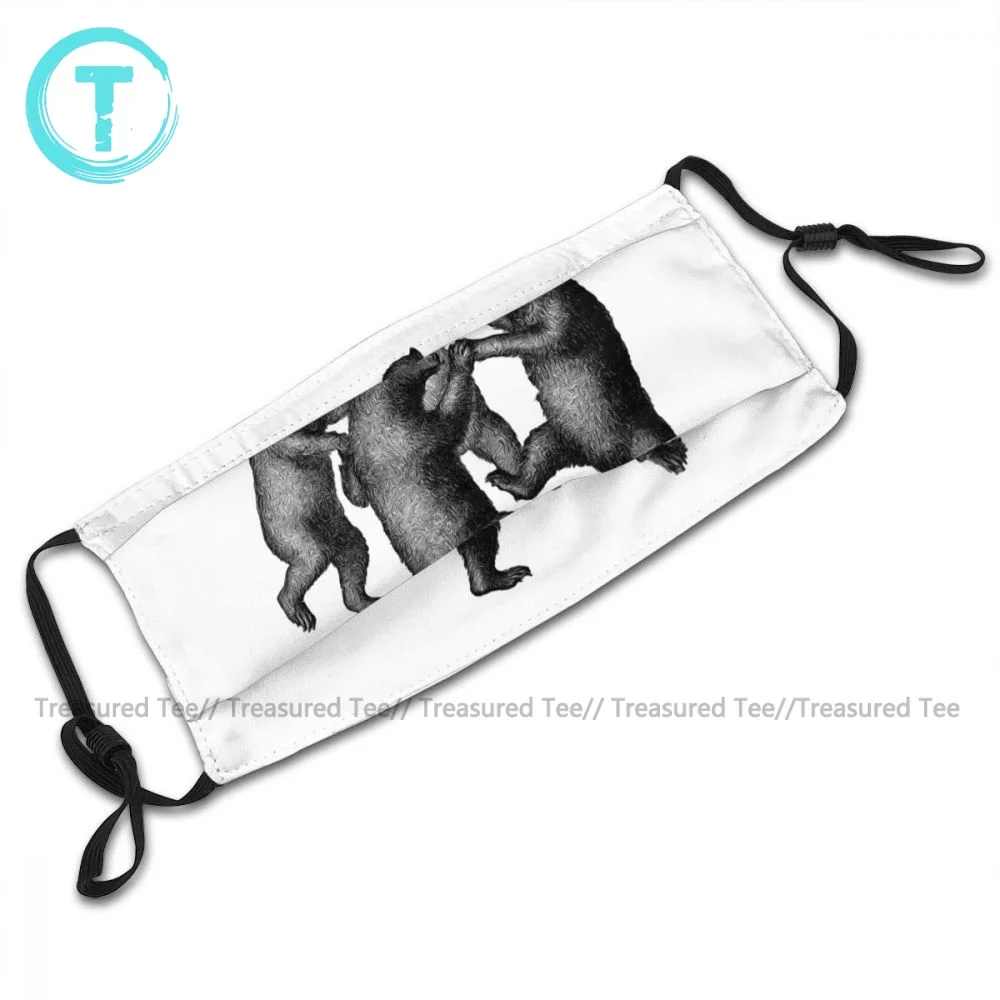

Wholesale Dust Washable Bear Face Mask Cute Cloth Adult Mouth Facial Mask With Filters