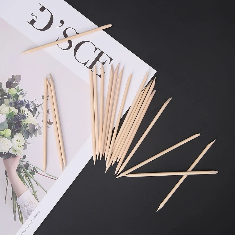 20Pcs Orange Wood Sticks for Nail Art Cuticle Pusher Remover Manicure Tool | Красота и здоровье