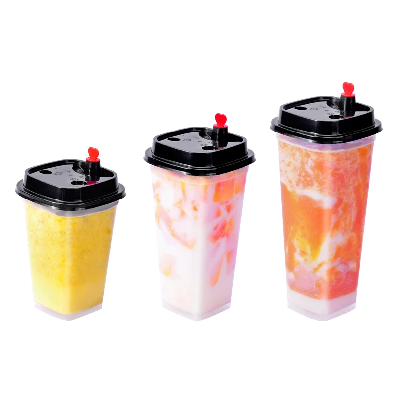 

50pcs High quality packaging coffee milk tea juice drinking clear plastic cups party ice cream pudding jelly yogurt dessert cups