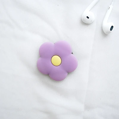Purple flower Универсальный растягивающийся 3D Кронштейн для мобильного телефона с мультипликационной воздушной сумкой, расширяющаяся подставка для телефона, автомобильный держатель для телефона huawei - Цвет: Purple flower