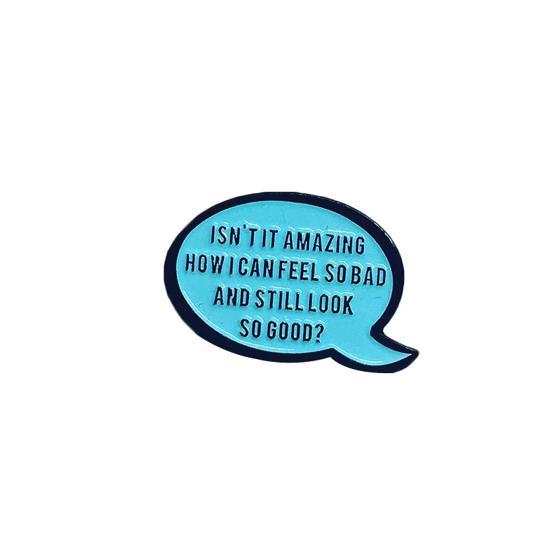 Бланш речи пузыря Цитата Эмаль pin Брошь для девочек Pin|Броши| |