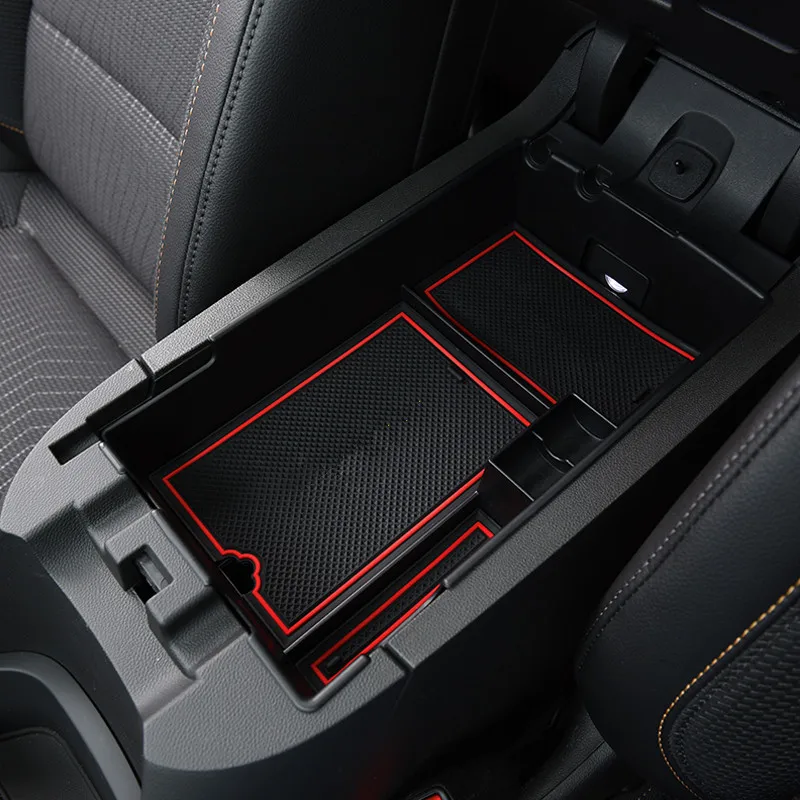 

WELKINRY car auto cover for Chevrolet Equinox 2017 2018 2019 2020 ABS plastic front seat armrest storage box container trim