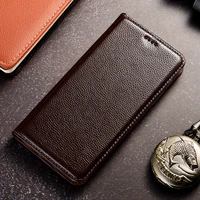 litchi pattern genuine leather case for vivo v21e y72 y73 y20 y12a y53s flip cover leather cases