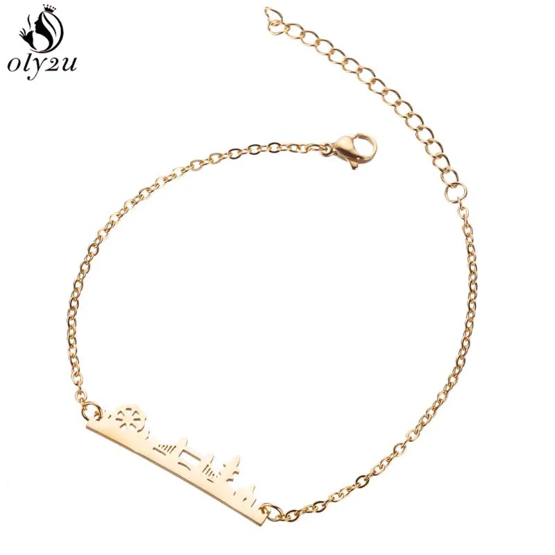 SL286G Oly2u винтажные серебряные подвески для камеры браслеты с подвесками для женщин ювелирные украшения, как на фото браслет лучший подарок для фотографического любовника bileklik - Окраска металла: SL286G