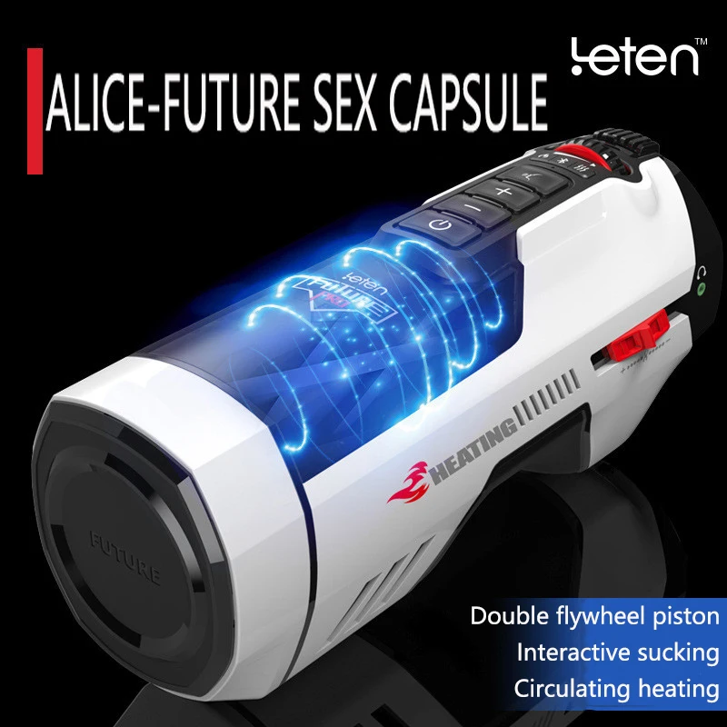 

Leten 708 Heating Automatic Telescopic Male Masturbator Double Flywheel Piston Sucking Masturbation Cup Moaning Sex Toys for Men