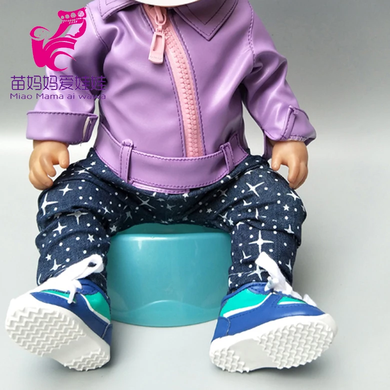 Одежда для кукол новорожденных 43 см штаны модное пальто куклы толстовка комплект