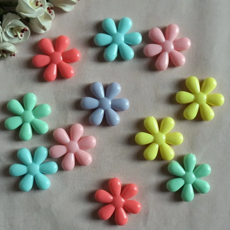 

20 шт./лот 24 мм Красочные акриловые бусины в форме снежинки с прямым отверстием для изготовления ювелирных изделий «сделай сам» браслетов ожерелий аксессуары