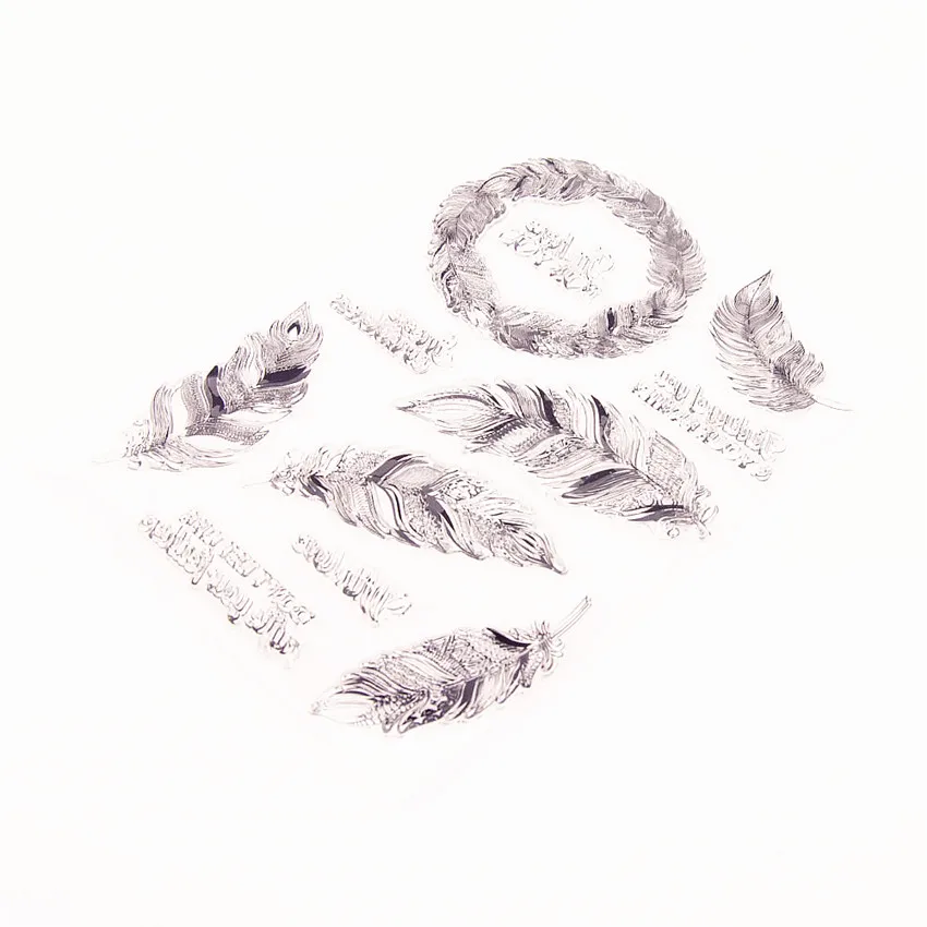 15*21 см горячая Распродажа перо прозрачная печать прозрачный штамп силиконовый