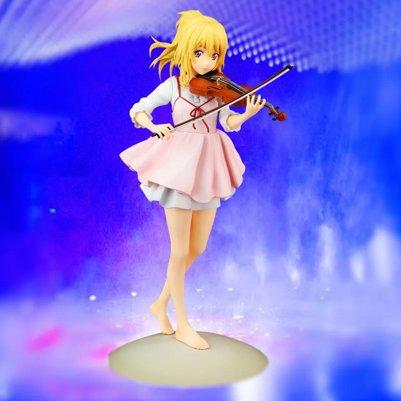 

23cm Your lie in april kaori miyazono Violin Cartoon Action Figure Anime Doll PVC japanese figurine world anime toys