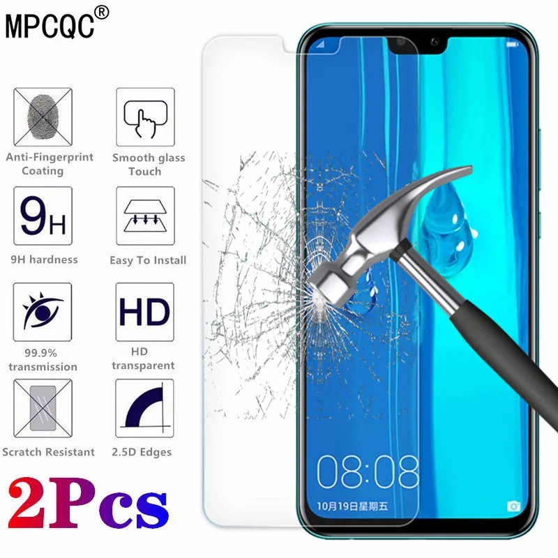2 шт закаленное стекло для huawei Enjoy 9S 9E протектор экрана 8 9 Plus 8e Honor 6C Pro 7X Защитное