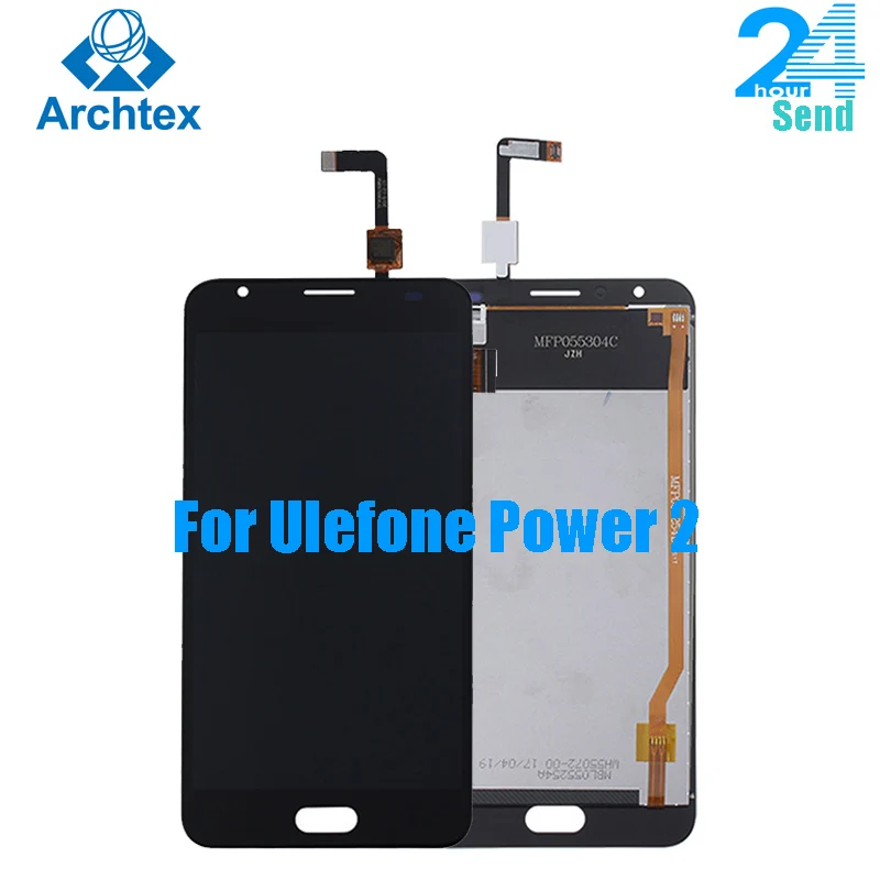 Для 100% оригинального Ulefone Power 2 ЖК дисплей + TP кодирующий преобразователь