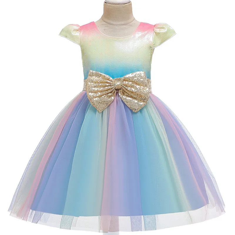 Детское платье в полоску с цветочным принтом | Детская одежда и обувь